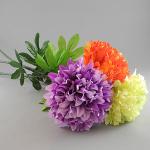 Цветы искусственные +Хризантема большая 6 бут/12шт/уп - продажа опт, розница
