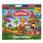 Пластилин 12цв 180гр. ПЛ12КР - продажа опт
