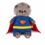 Мягкая игрушка BudiBasa Кот Басик BABY в костюме супермена (20см) (в подарочной коробке) BB-024 (ООО МПП) - продажа опт