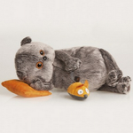 Мягкая игрушка BudiBasa Кот Басик на подушке (26см) (в подарочной коробке) Kl26-039 (ООО МПП) - продажа опт